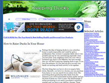 Tablet Screenshot of keeping-ducks.bafree.net